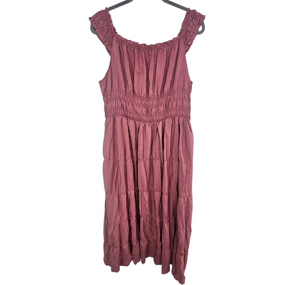 Scarlett Darkness Womens Victorian Tiered Midi Dress Size XL Ren Fair Pleated - Picture 10 of 10